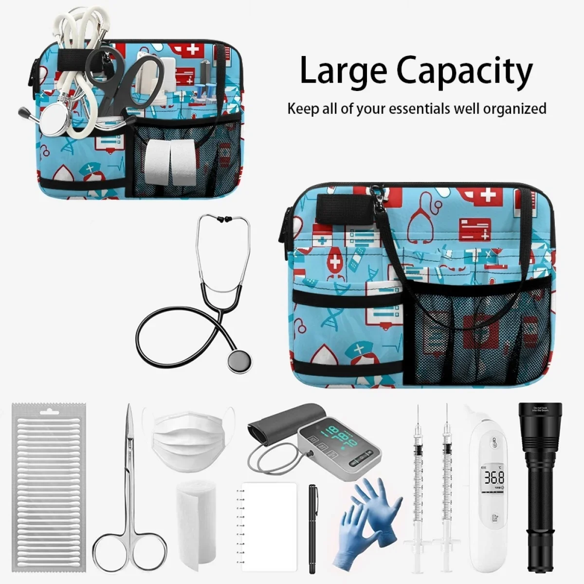 Bolsa Cinto Ajustável para Mulheres, Equipamento Médico, Estilo Saúde, Prático, Trabalho Hospitalar, Bolsa Médico Assistentes