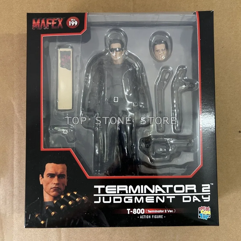 Terminator 2 Judgement Day Figures T-800 (T2 Ver.) Action Figure MAFEX No.199 T 800 Schwarzenegger Figure Collection Model Toys view 3