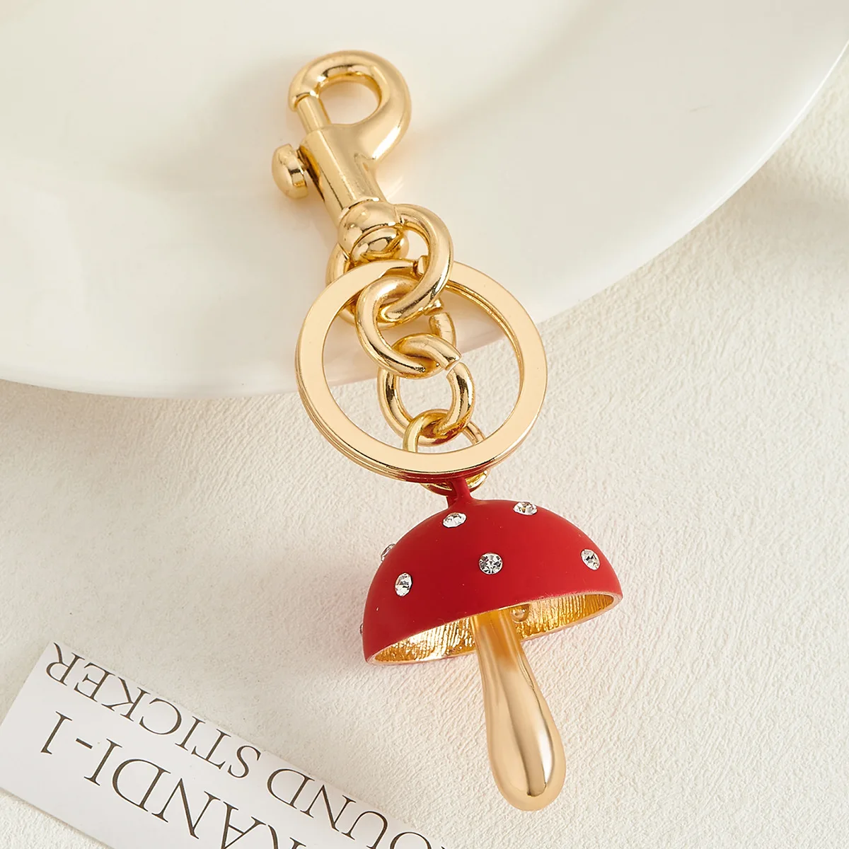 

Fashion X Small Mushroom Charm Accessories Ladies Bag Or Keychain Pendant Cherry Decoration For Women Personalized Bag Decoratio
