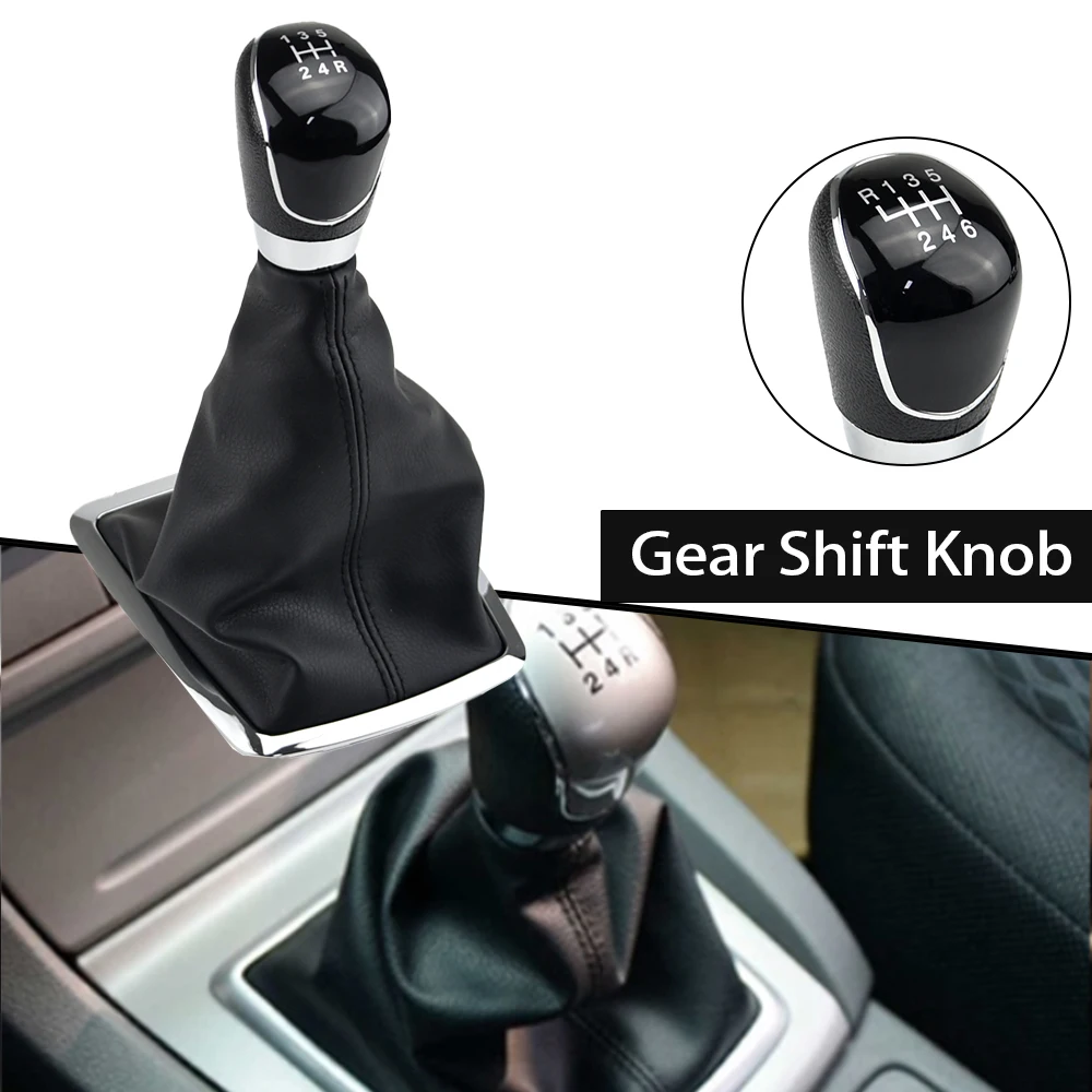 5/6 Speed Gear Shift Knob Lever HandBall For Ford Focus 2 MK2 FL C-MAX 2006-2011 MK3 MK4 MK7 Galaxy Gaiter Boot Leather Cover