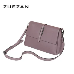 3 Compartments, Girl Flap Bag,100% Natural Cowhide,Women GENUINE LEATHER Shoulder bag,Fashion Female Crossbody bag T052