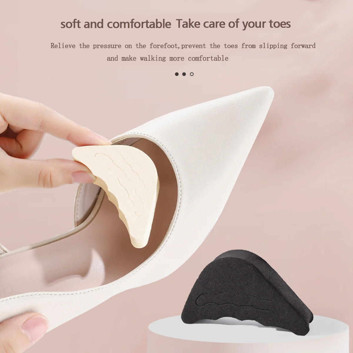 1 Pair Sponge Half Insoles Reusable Toe Plug Inserts Adjustable Big Foot Brace Unisex Shoe Pads