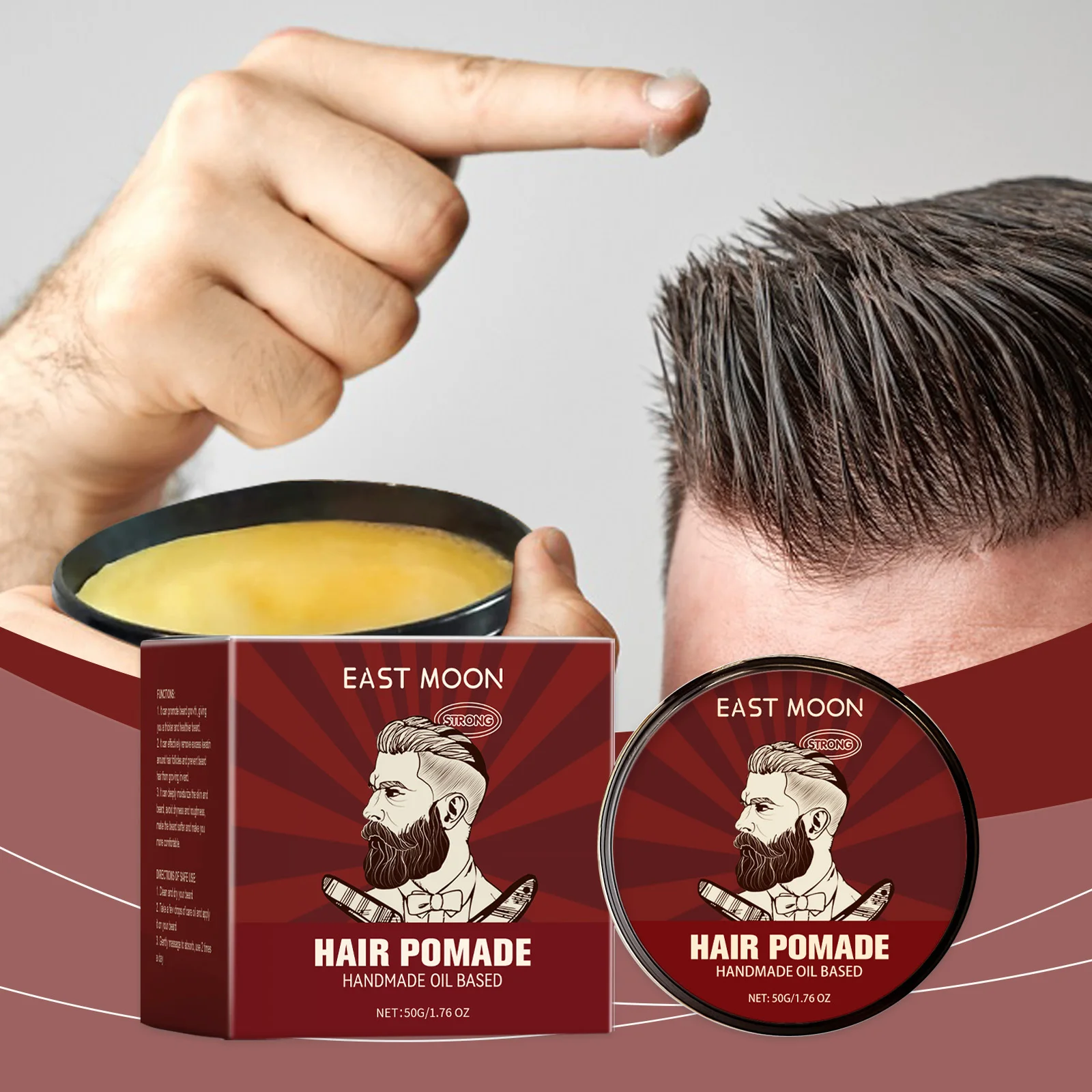 

East Moon Hair Styling Cream for Men Styling Pomade with Non-washing Fluffy Long-lasting Refreshing and Matte Setting Hair Cream