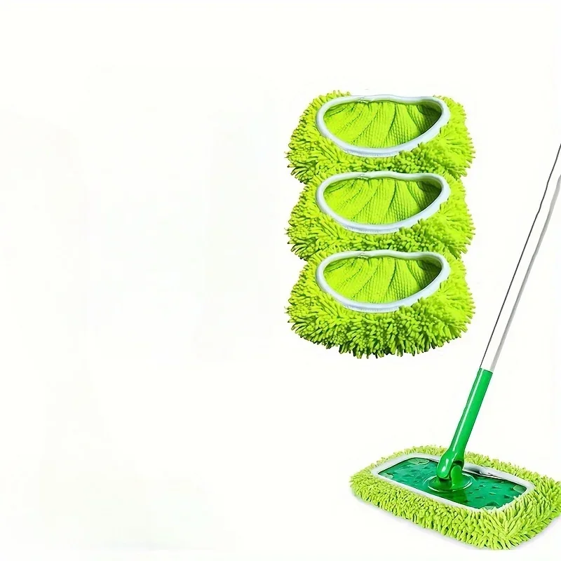 2 packs of reusable mop pads - super absorbent, durable flat floor cleaner - washable, dual-use dry and wet - quick drying-