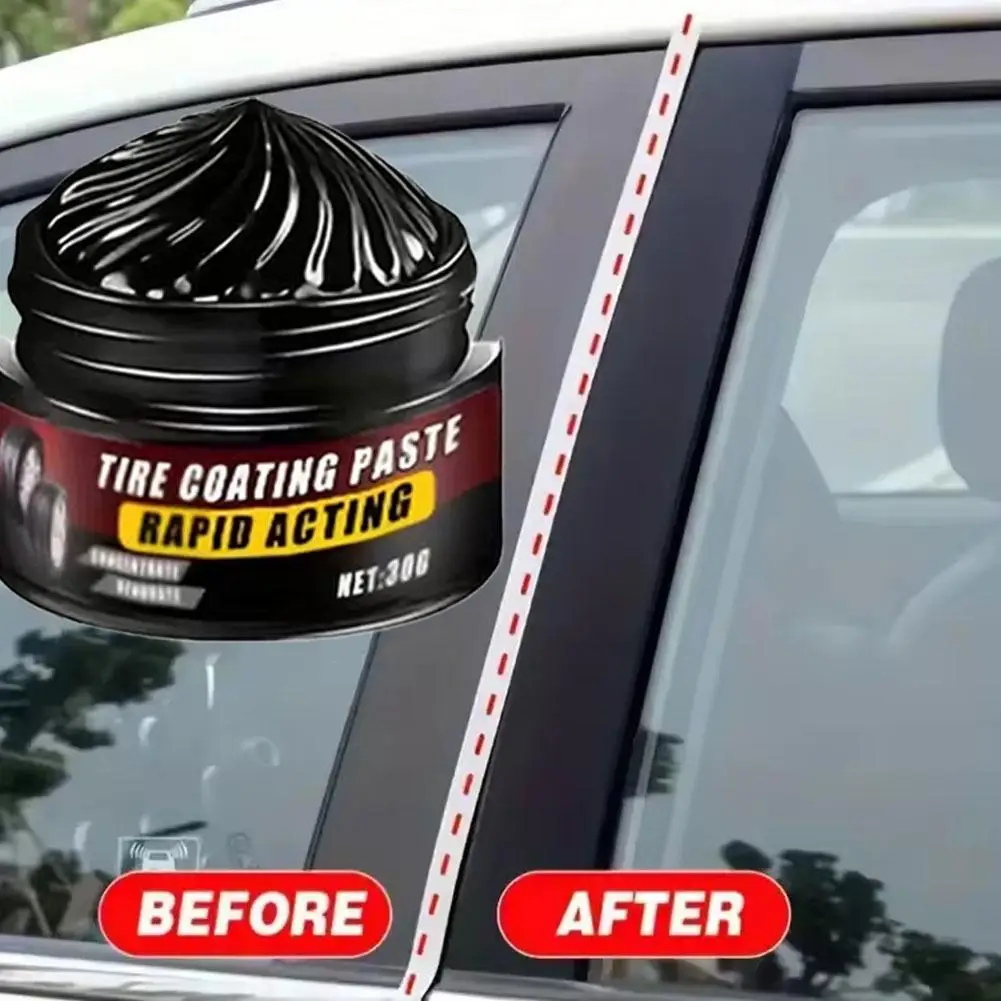 30g/50g Professional Tire Black Coating Paste Deep Black Shine Restorer Lasting Long Protection Tires Refurbishment