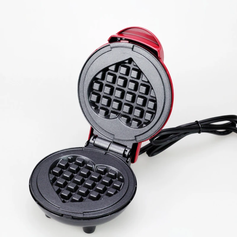 Waffle Maker colazione amore a forma di cuore Waffle Maker macchina per Waffle elettrica macchina per colazione domestica portatile apparecchio di cottura