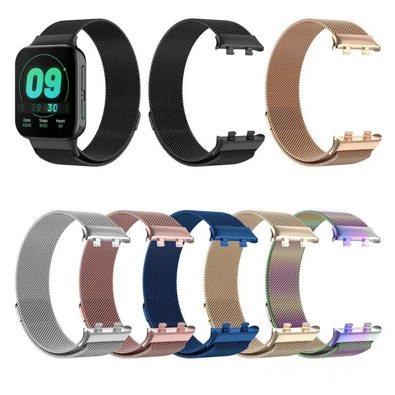 Metal Strap For Oppo Watch 41mm 46mm Stainless Steel Mesh Bracelet Correa for Oppo watch 2 42mm oppo 3 3 pro Band Belt