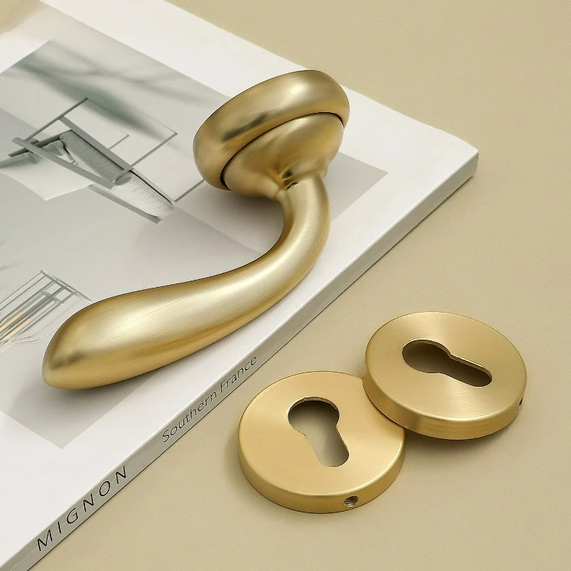

Modern Minimalist Interior Handle Lock, Light Luxury Bedroom, Office, Bathroom, Solid Wood Door, Silent/magnetic Lock