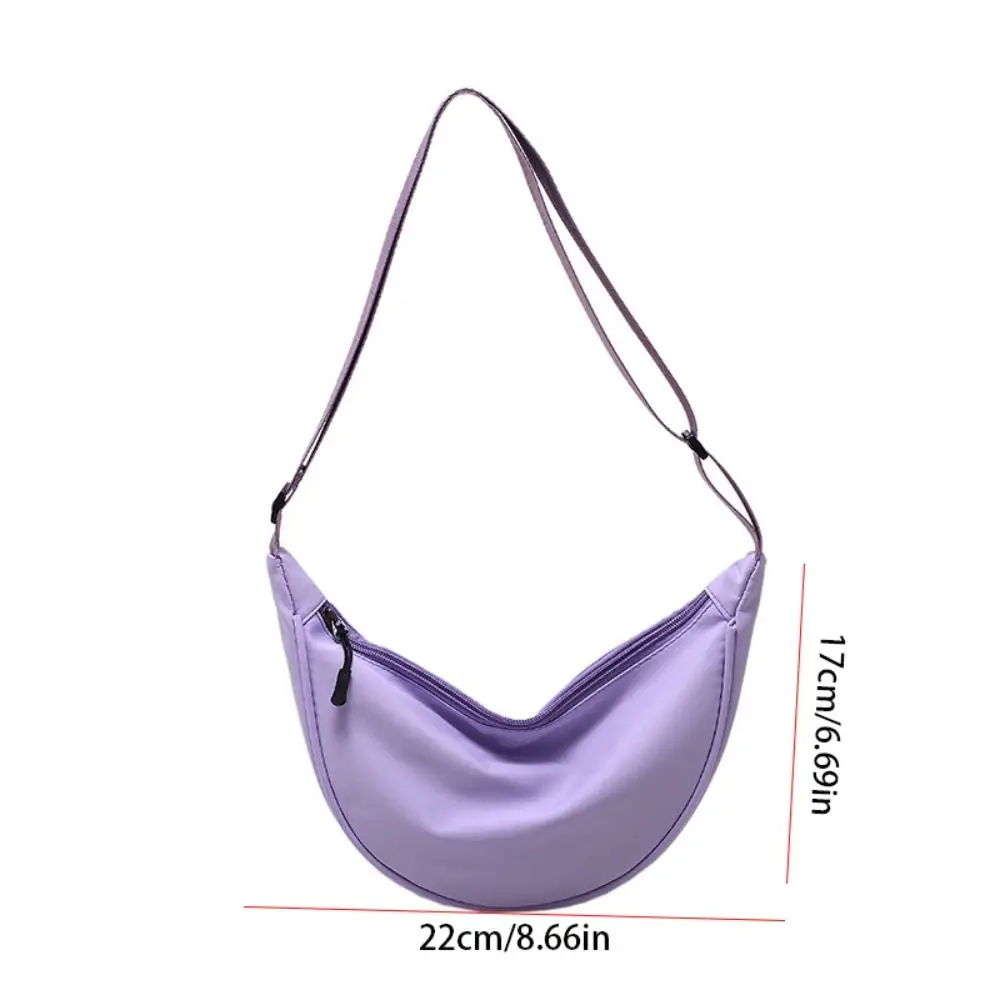 Nylon Crossbody Bag Women\'s New Fashion Crescent Bag Simple Lightweight Sports Style Small Crossbody Bag Underarm Shoulder Bag