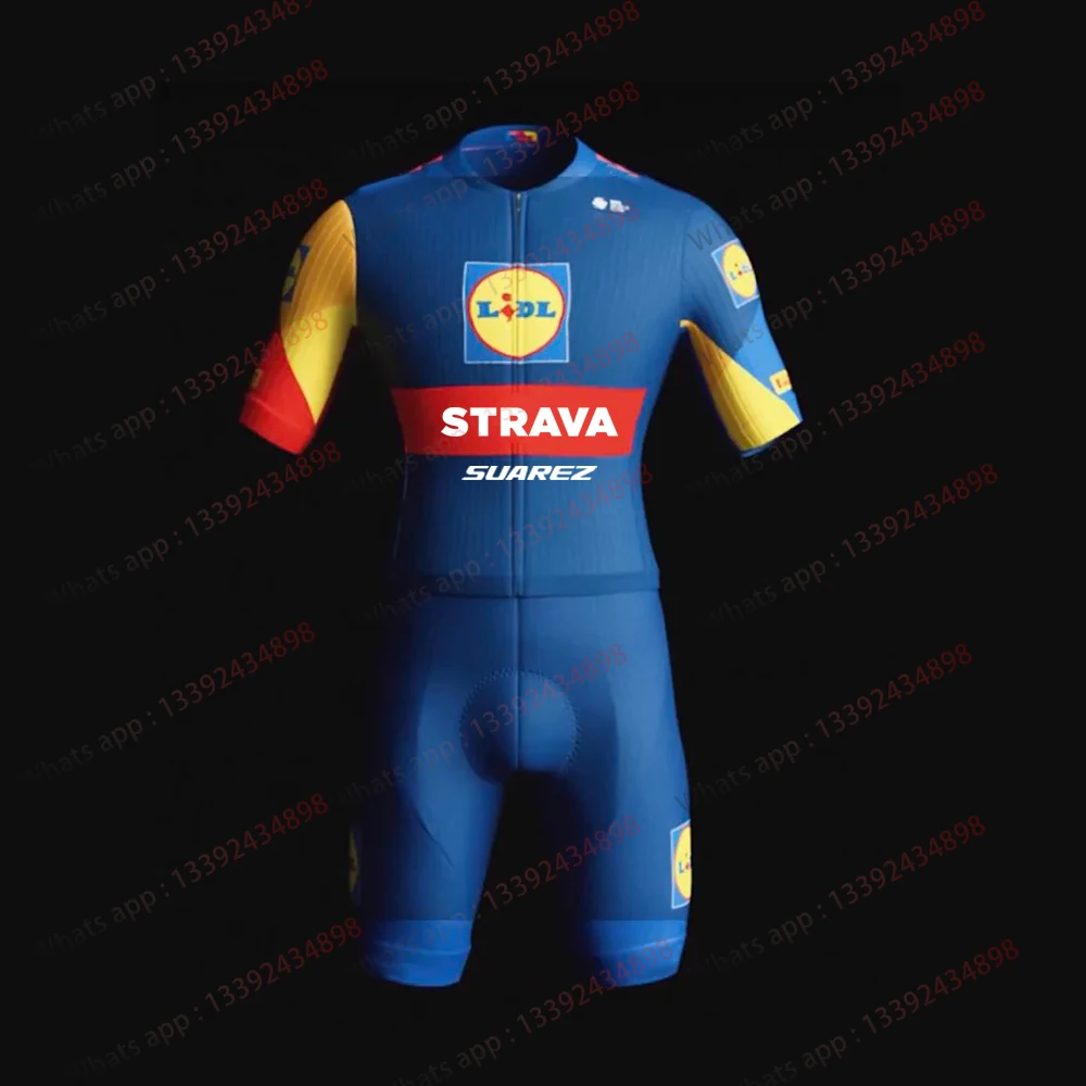 

Jersey 2024 French Tour Champion Aviation Suit LIDL Team Cycling Bodysuit Tight Set Speed Men Triathlon Jumpsuit