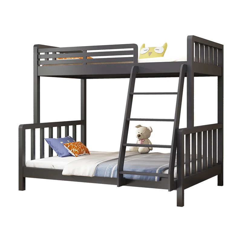 Wrought iron children's bunk beds Adult bunk High and low Mother and child beds Solid wood bed board Double adult bed