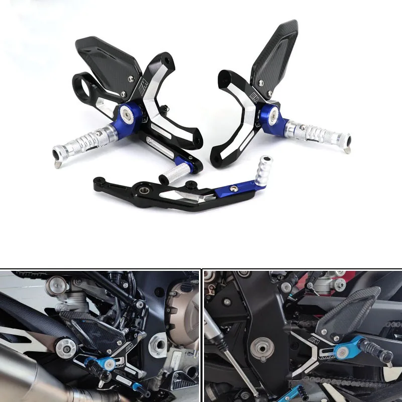 S1000RRFootrest Foot Pegs For bmw s1000rr S1000RR M1000RR 2019-2023 S1000R K63 2021-2023 Carbon Fiber Heel Wing Adjuster Rearset