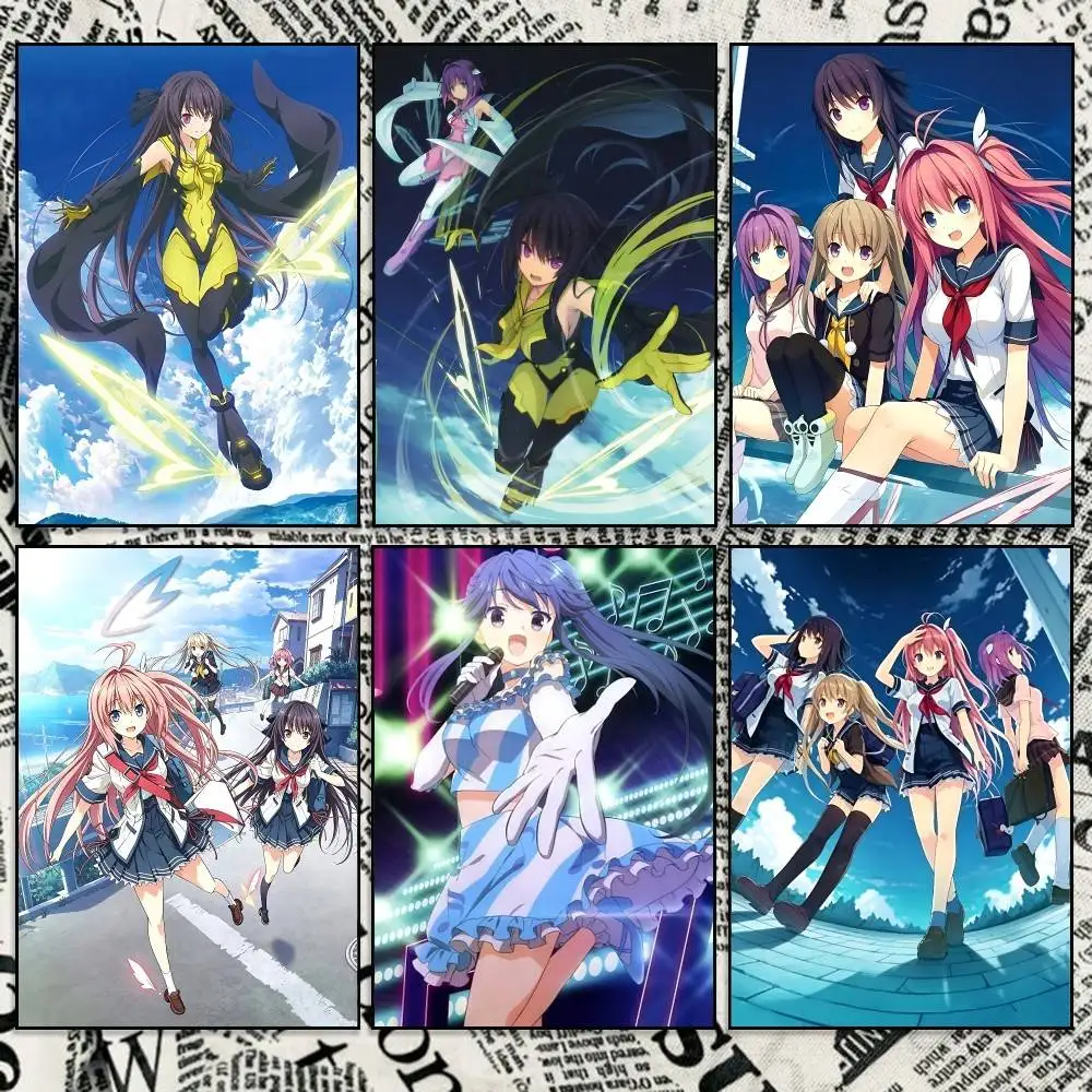 A-Aokana-Four Rhythm Across the Blue Poster Self-adhesive Waterproof Paper Sticker Coffee House Bar Room Wall Decor