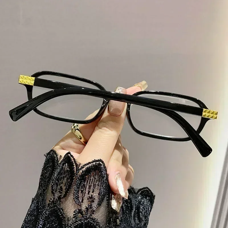 Square Frame Reading Glasses Anti-blue Light Hyperopia 0+4.0 4