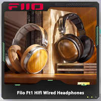 Fiio Ft1 Hifi Wired Headphones Walnut Wood Earphones 60mm Dynamic Ccaw Nanowood Fiber Composite Diaphragm Esport Custom Headsets