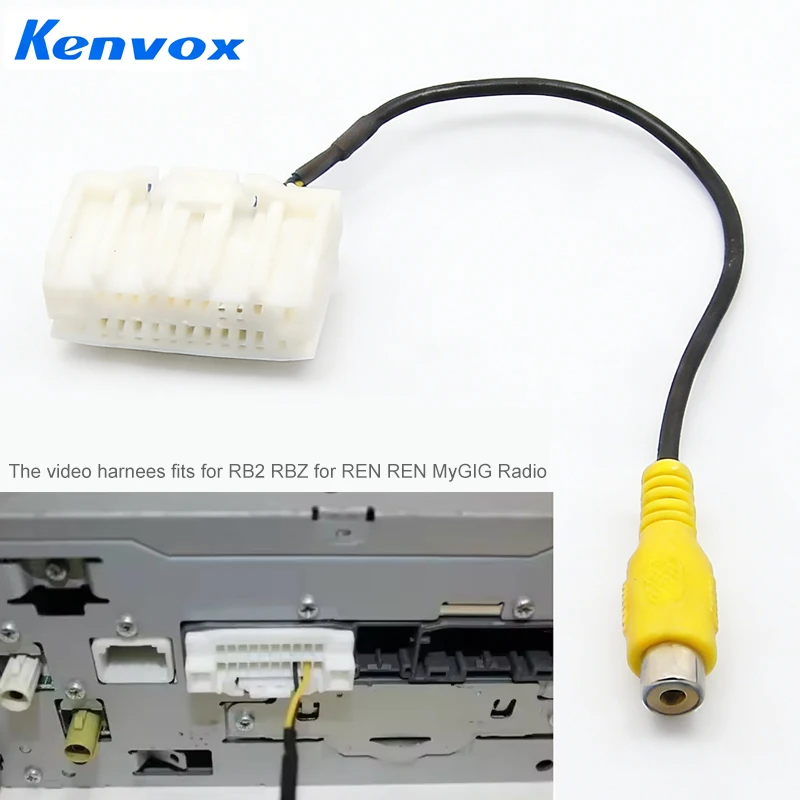 Backup Camera RCA Input Video Harness Plug To Radio 12V Fit for Jeep Wrangler Commander Compass Grand Cherokee Liberty Patriot