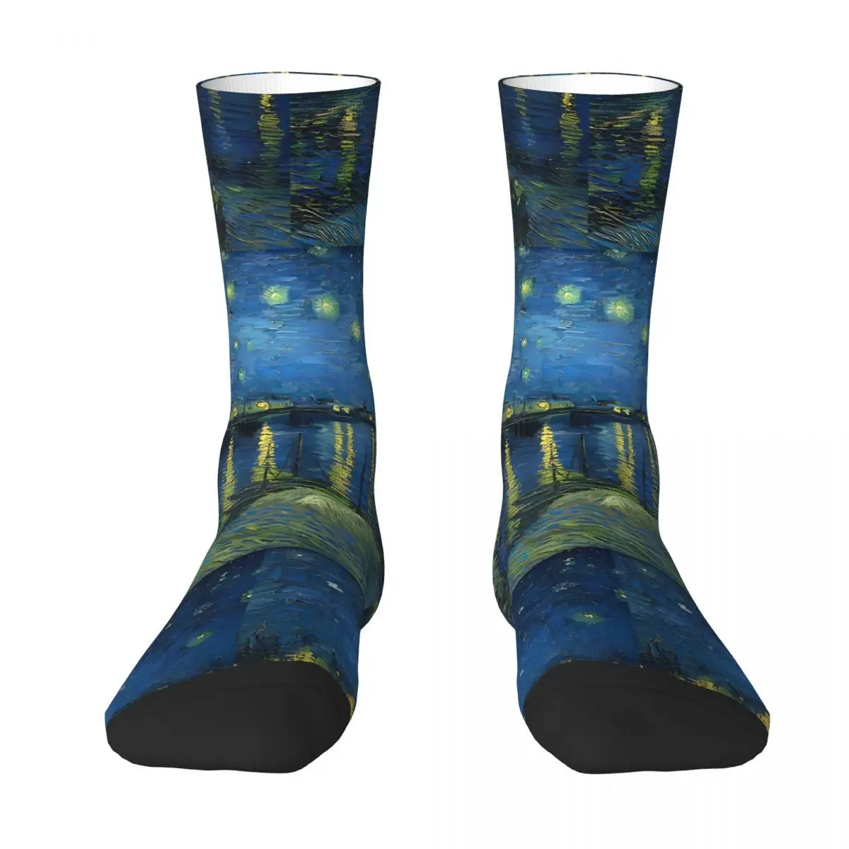 Van Gogh Socks Rhone Trendy Stockings Autumn Anti Sweat Men Socks Soft Printed Outdoor Sports Socks