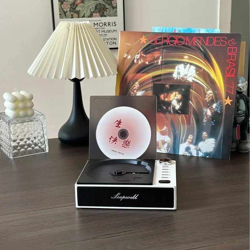 Vintage CD Player All-In-One Bluetooth Speaker Album Disc Music Player Audio Stereo Ideal Gift For Music Fans & Star Chasers