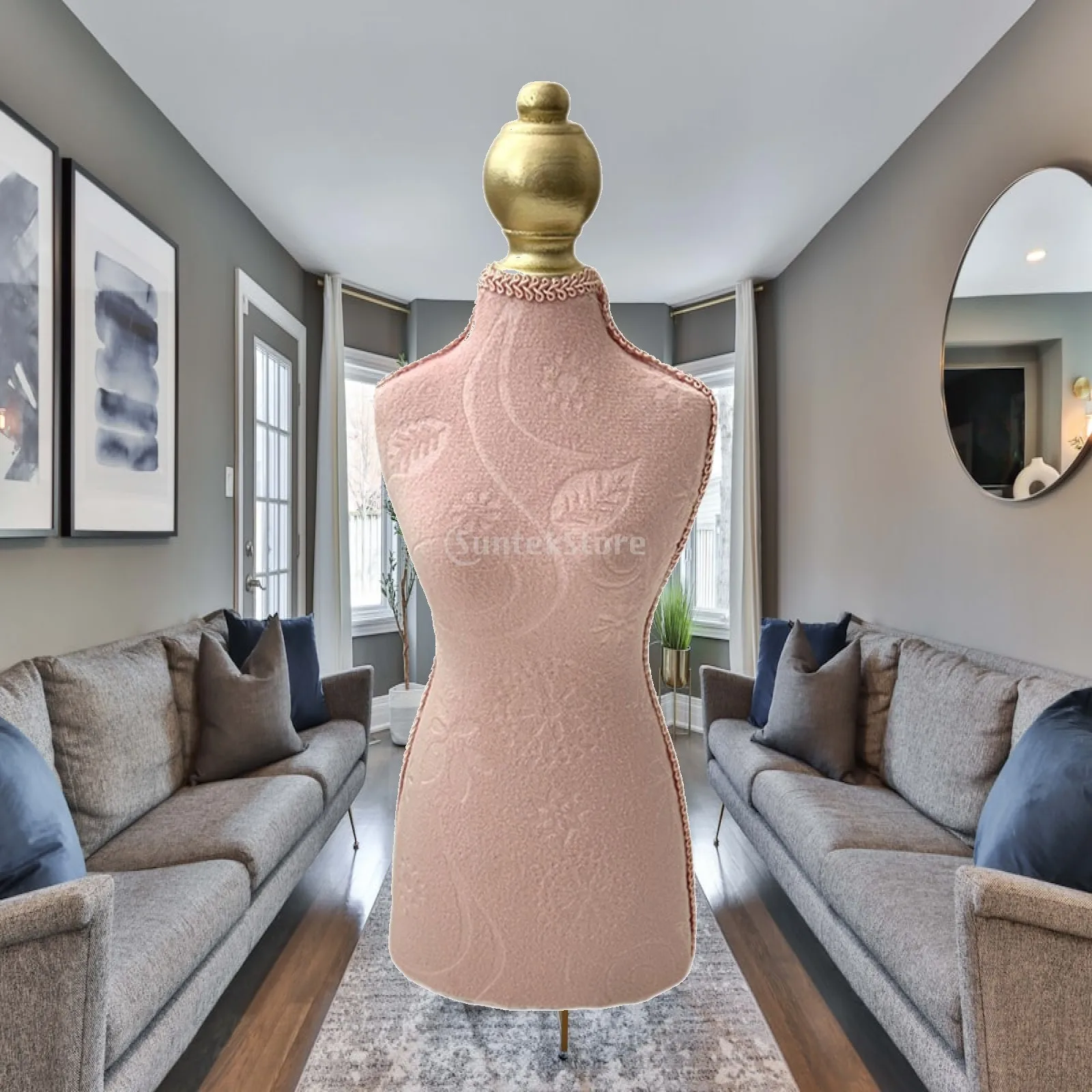 Necklace Display Bust Stand Mannequin Modern Stable Jewelry Storage Rack Pendant Chain Organizer for Home Trades Shows Dresser