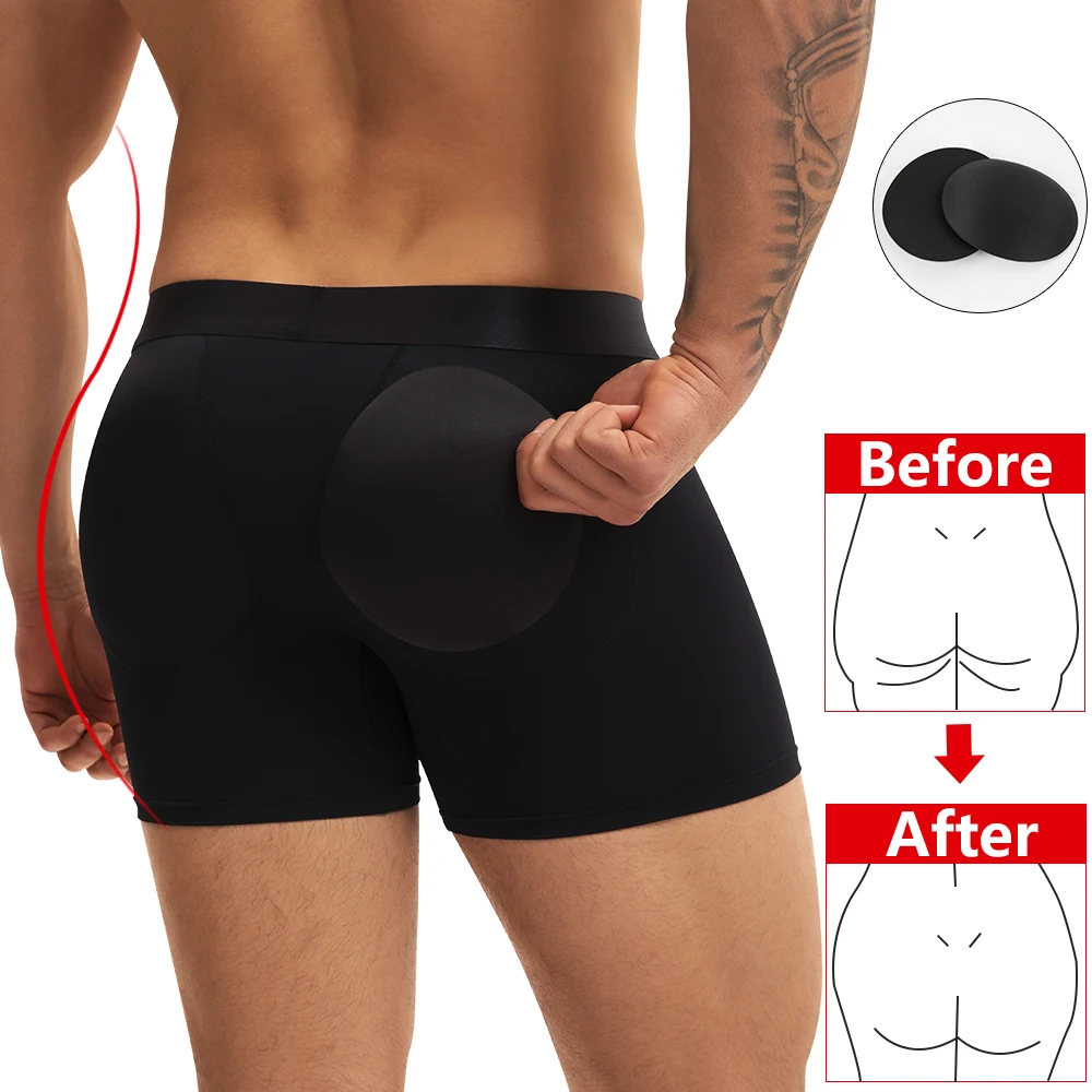 

Мужское Корректирующее белье для подтяжки ягодиц, боксеры с мягкой подкладкой, увеличивающее нижнее белье, трусы, формирователь, дышащие, для похудения, коррекция фигуры