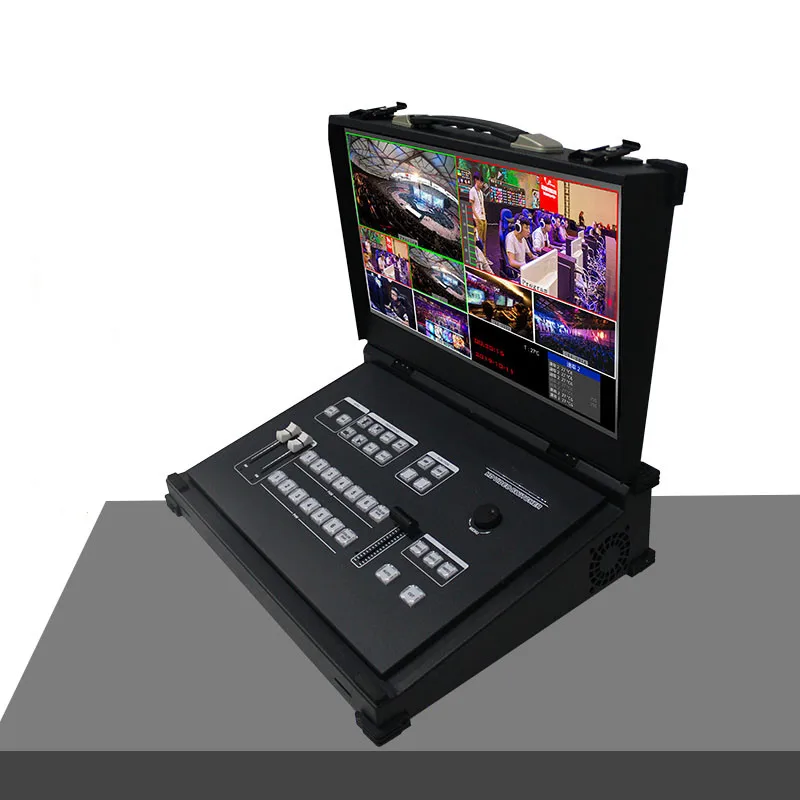 Broadcast Clamshell Portable 6 Channel SDI HD Video Switcher for Live Streaming