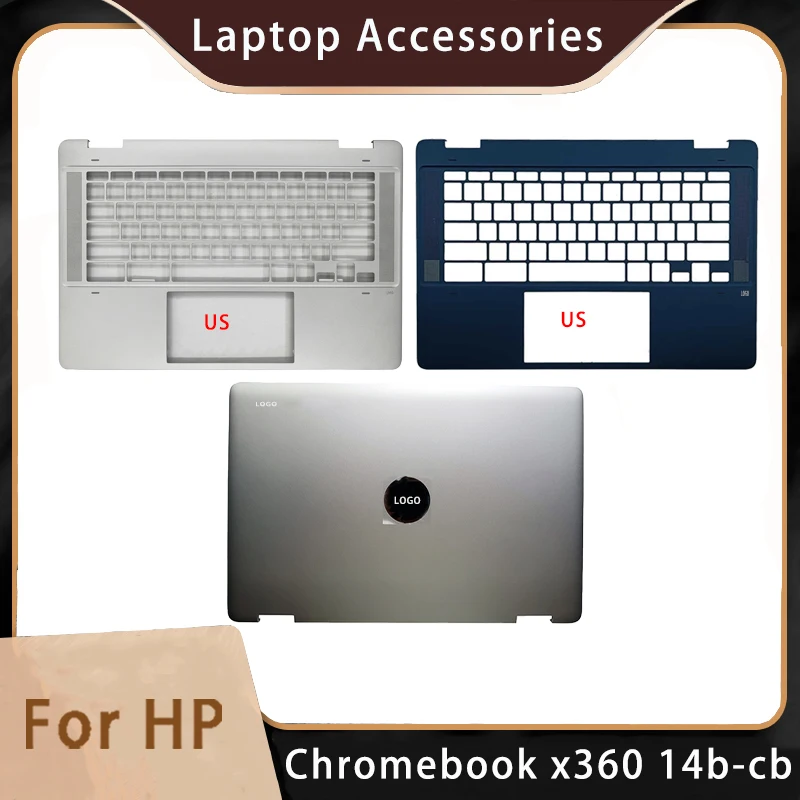 New For HP Chromebook X360 14b-cb;Replacemen Laptop Accessories Lcd Back Cove / US Palmrest With LOGO M47669-001