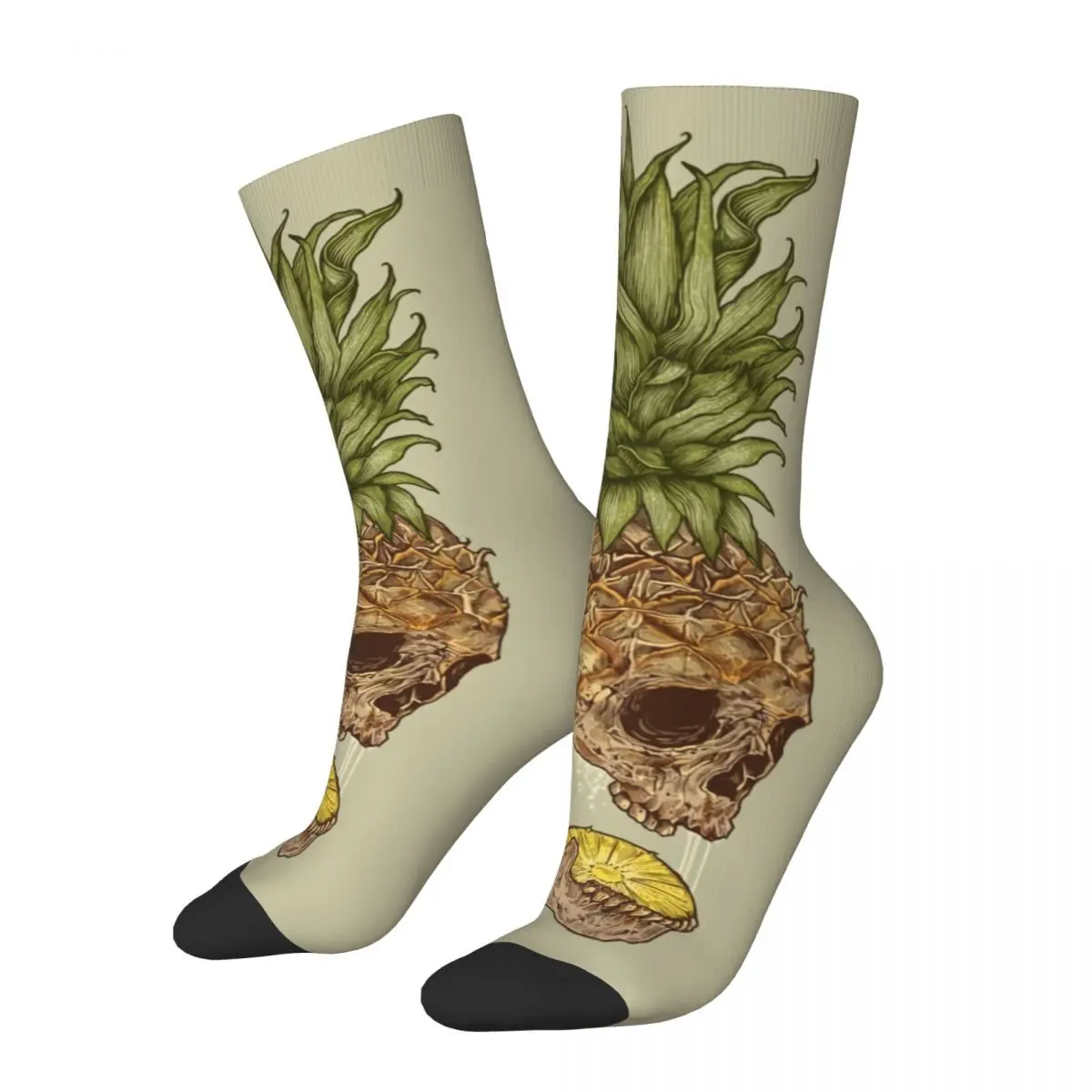 Pineapple Skull Unisex Winter Socks Windproof Happy Socks street style Crazy Sock