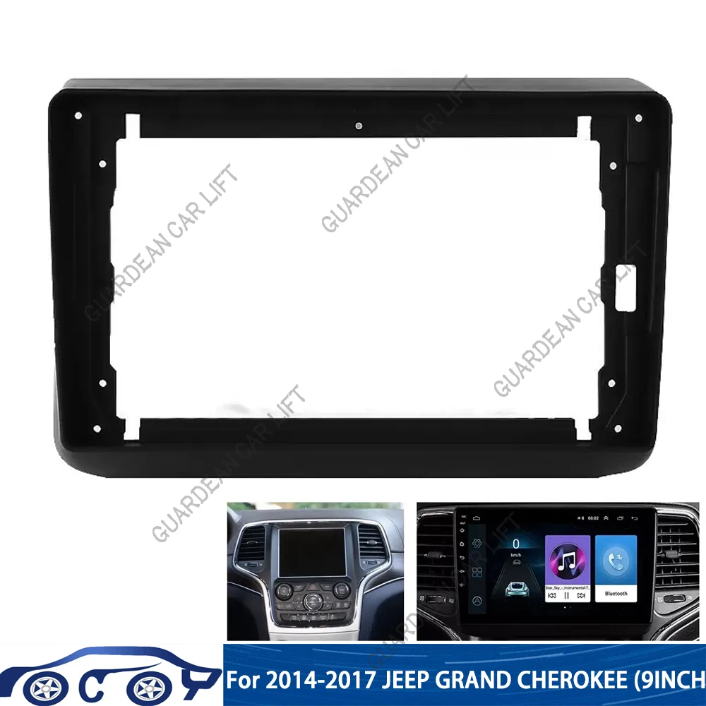 

FOR 2014-2017 JEEP GRAND CHEROKEE (9INCH) Car Radio Fascia Android MP5 DVD GPS Player Kit Panel Casing Frame 2Din Stereo Dash