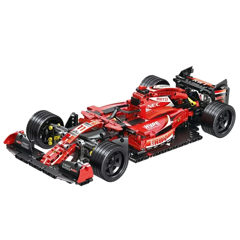 MOC Formula 1 Racing Car Building Blocks Skala 1:8, Model Kit Tim Renault F1 yang Detail, Hadiah Pajangan Koleksi untuk Dewasa & Remaja