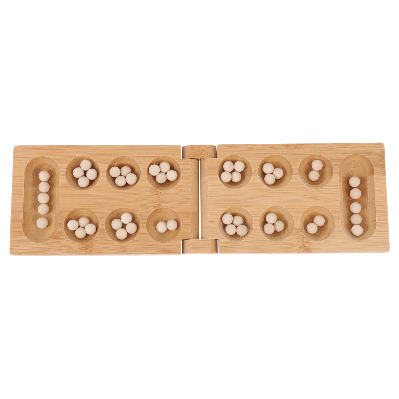 1 pçs africano mancala placa de bambu dobrável inteligência jogo educativo conjunto para crianças diversão da família mancala jogo de tabuleiro