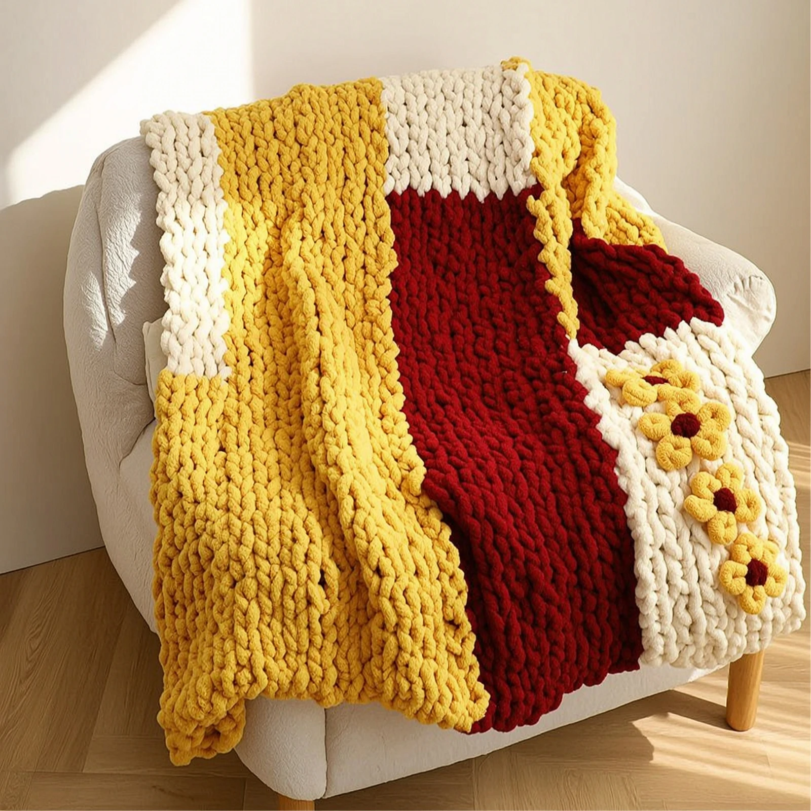 Dik gebreide deken Zachte deke - Throw Blanket Chunky Knit recensie en prijs