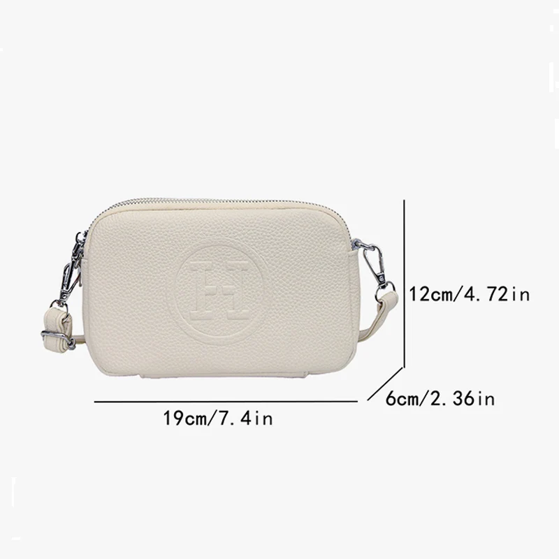 Bolsa de ombro de couro de vaca para mulheres, bolsa crossbody, bolsa de telefone mensageiro 100% couro genuíno, moda feminina, 2024