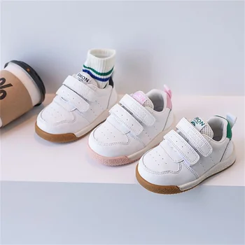 Chaussures en cuir respirantes à semelle souple pour enfants, chaussures décontractées pour bébés, tennis d'extérieur, mode pour tout-petits, filles et garçons, rencontre 15-26, nouveau, 2024