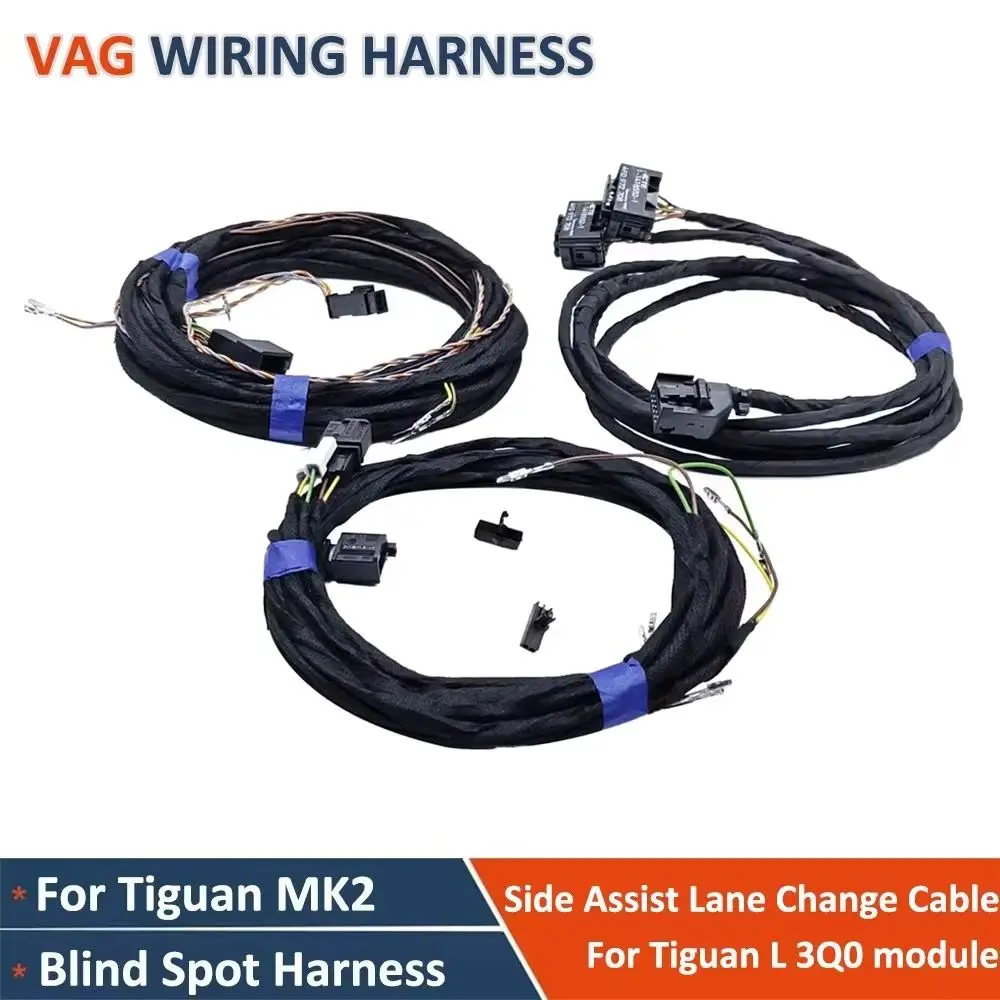 Blind Spot System Wiring For VW MQB Tiguan MK2 3Q0 Side Radar Harness Lane Change Assist