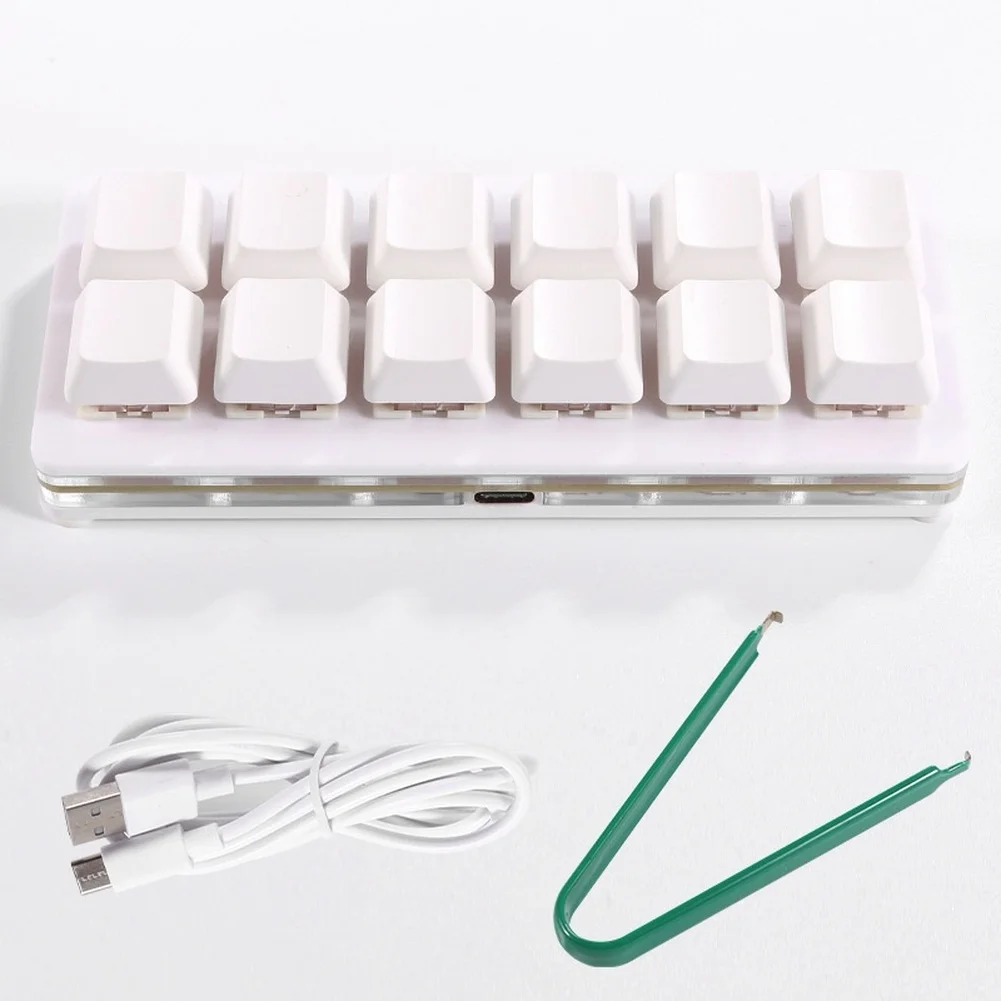 12 Key For For Mini Mechanical Keyboard Programmable Macro Pad Hot Swappable USB Keypad For PC For For Mac For For Linux Shortcu