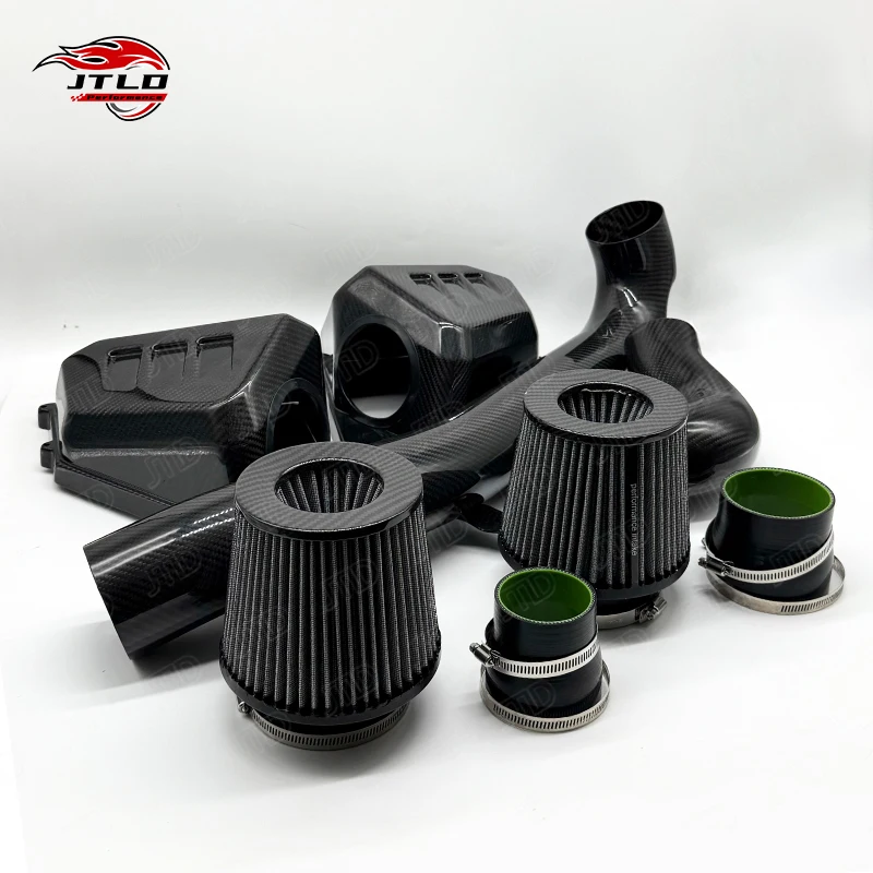 JTLD تطوير البيانات الأصلية للسيارة BMW M3 M4 G80 نظام مدخل الهواء البارد من ألياف الكربون الجافة النقية