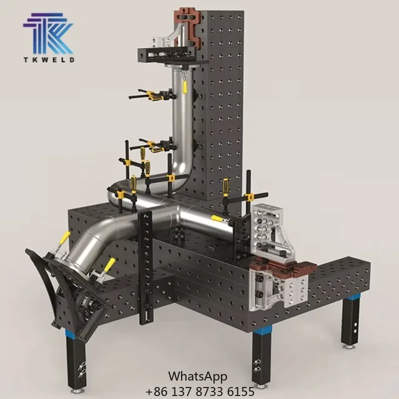 High Quality Q355 Steel 2D/3D Welding Table CE Certified 0.5mm Plasma Nitriding Corrosion Resistance 2000*1000*100