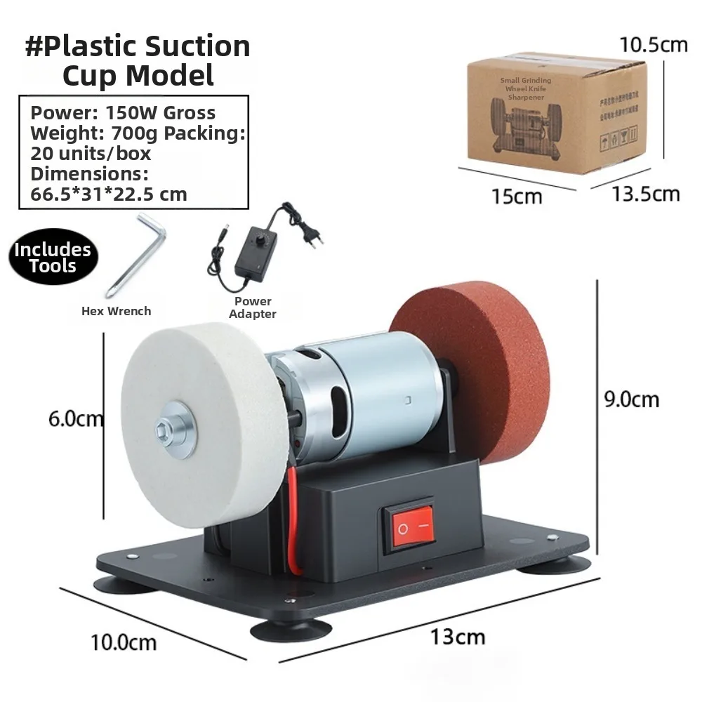 New Speed Adjustable Mini Bench Grinder Sturdy Base Space-Saving Desktop Grinding Machine Electric Grinder for Home