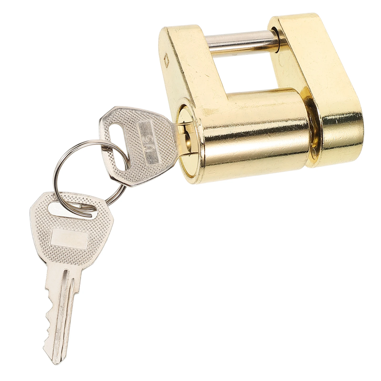 

Trailer Coupler Lock Solid Brass Key Corrosion Resistant Anti-Theft Hitch Pin Padlock for Coupler Hole Security Device