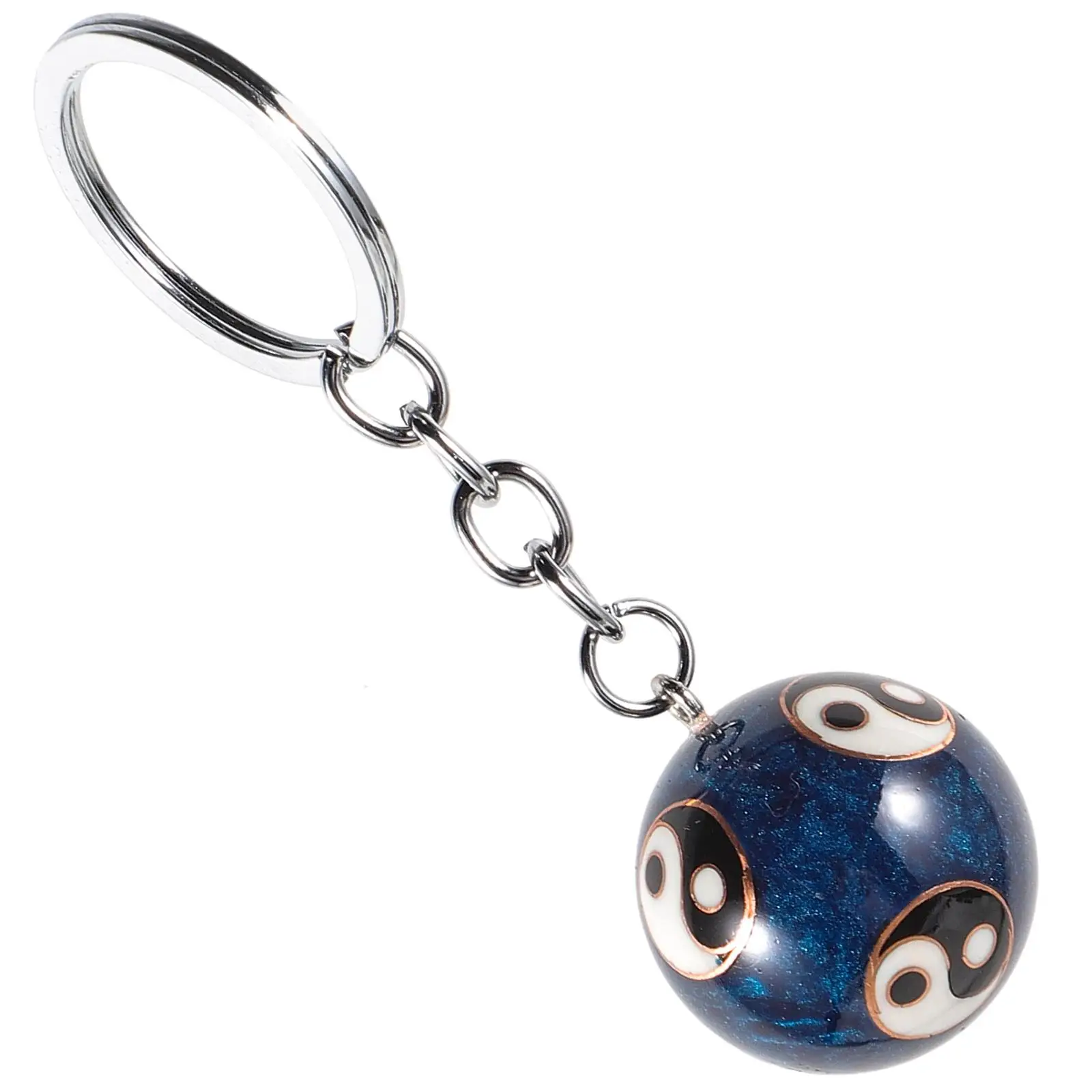 Breloki do kluczy Fitness Handball Mini Bagua Blue Hand Massage Ball Pendants Eight Diagrams Pattern Key Rings Adorable