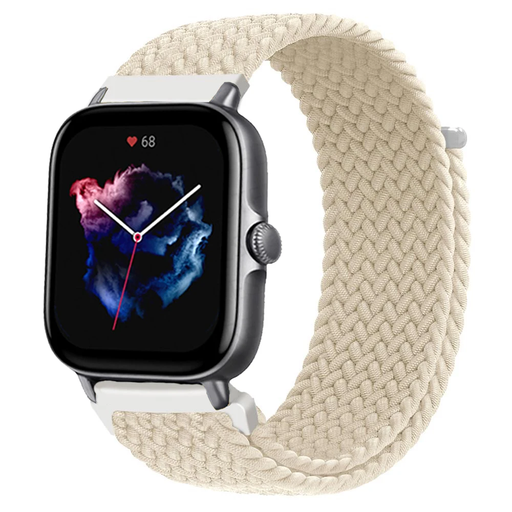 Amazfit GTS 4 Mini/2/3/GTS2/GTR 4/3/Pro/47mm/stratos 용 나일론 시계 밴드 브레이드 벨트 팔찌 correa Amazfit bip 3 Pro 스트랩