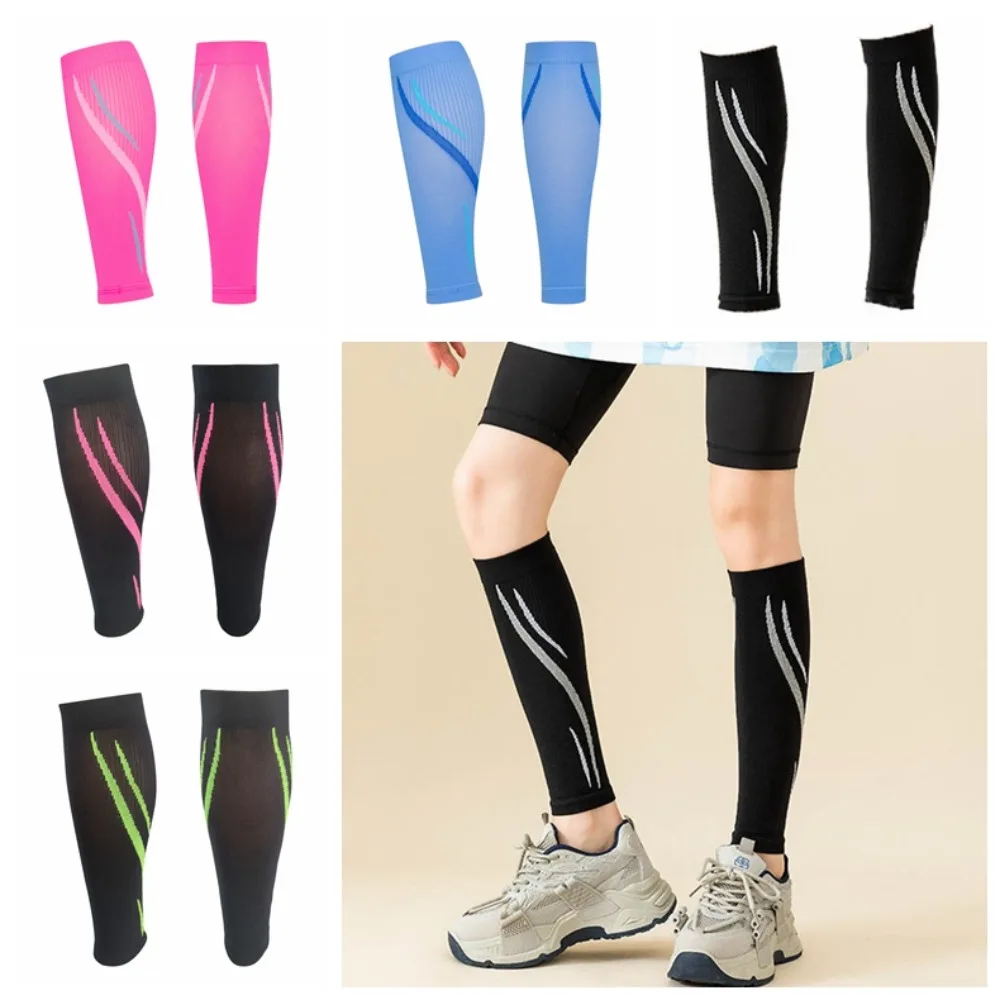 1 pair Leg Cover Compression Leg Sleeves Professional Elasticity Calf Compression Sleeve Sweat Absorption Non-Slip