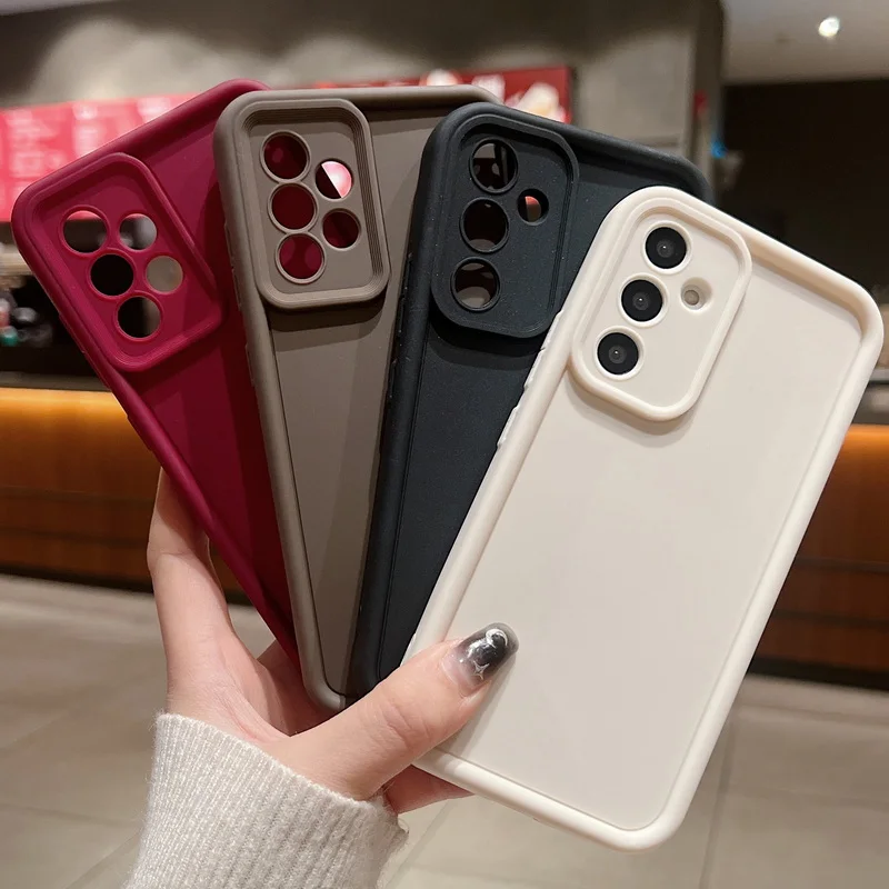 Shockproof Silicone Case For Samsung S25 S24 S23 Ultra Capa S22 S21 Ultra S20 FE A52 A53 A14 A34 A54 A15 A35 A55 A56 5G Cover