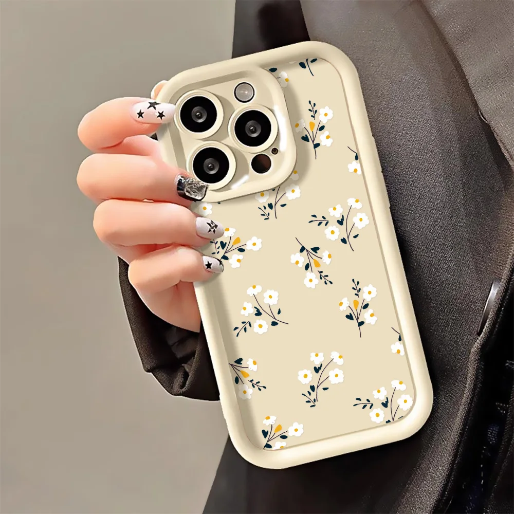 Floral Phone Case for iPhone 11 Cases iPhone 14 15 13 Pro Max 12 XR XS 7 8 Plus SE 14promax 15promax Silicon Soft Fundas Covers