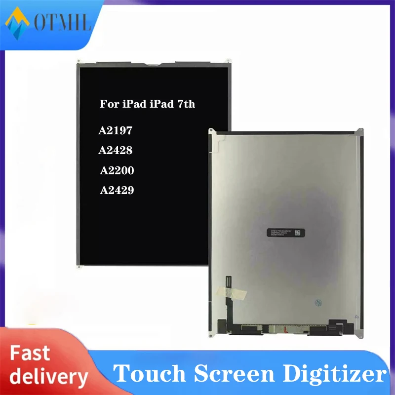 For iPad 7 LCD Display Touch Screen Digitizer Panel Assembly For iPad 10.2 2019 7th 7 Gen A2197 A2198 A2429 A2270 A2232 Replace