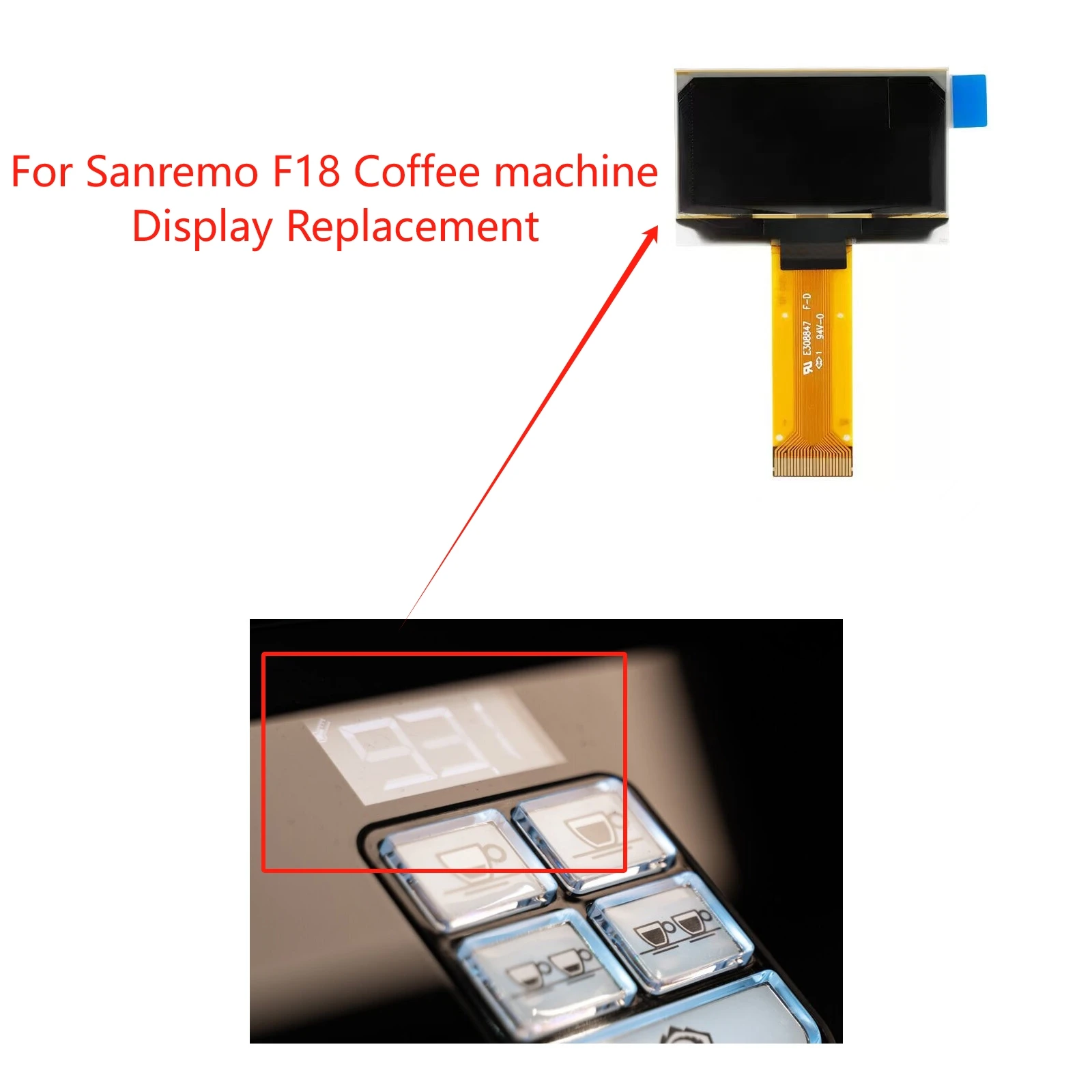New Original Display Screen For Sanremo F18 Coffee Machine Small Screen Replacement