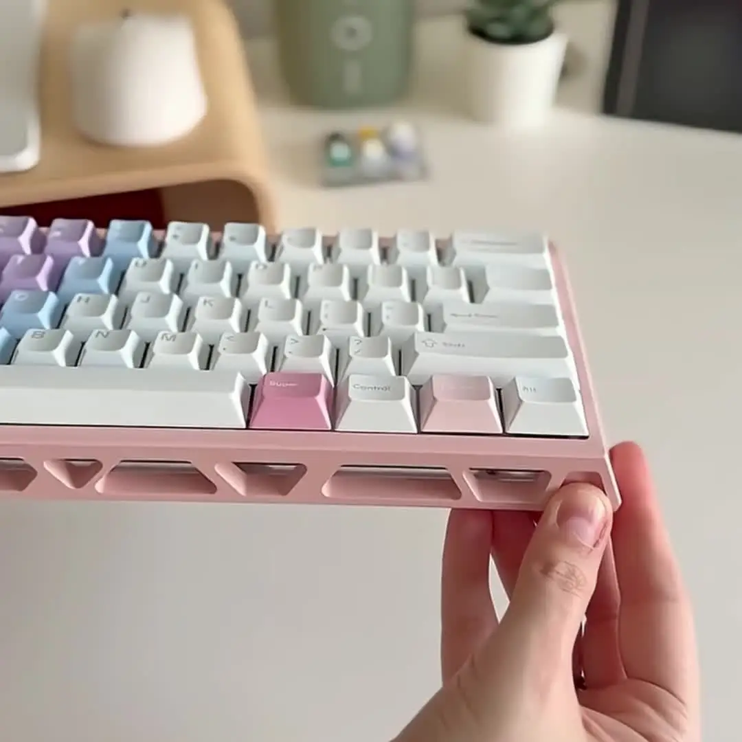 Gateron x Sikakeyb FORT60 キーボードケース Sikakeyb FORT60 サクラ限定版 GH60 中空アルミニウムキーボードケース