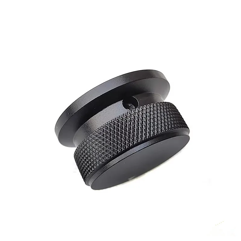 Black Diameter 38mm Height 20mm Full Aluminum Solid Thread Embossing HIFI Audio Amplifier Volume Potentiometer Knob