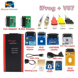 2024 IPROG Pro V87 Set completo programmatore chiave Iprog + Eeprom IMMO autoradio cruscotto chilometri DIGIPROG 3 Carprog