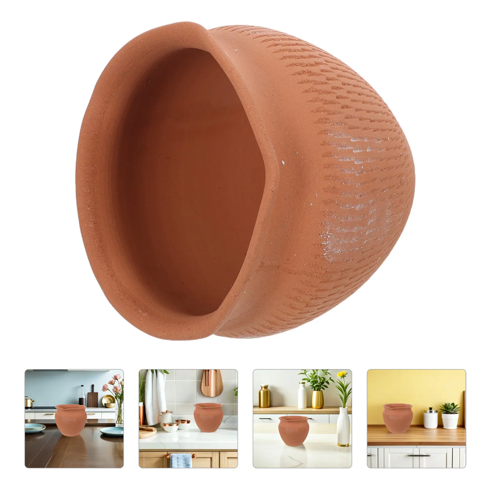 Potato Storage Box Terracotta Vegetable Storage Bin with Ventilation for Onions Garlic Ginger Farmhouse Kitchen Countertop
